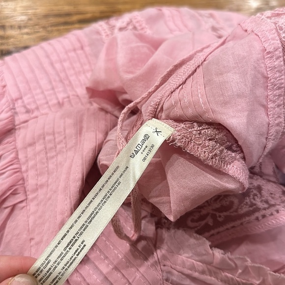 Free People Pink Short Sleeve Bodysuit SzS - Picture 8 of 10